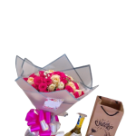 Romantic Gift Set: Bouquet of Roses and Box of Chocolates