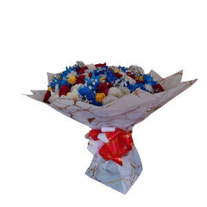 Patriotic Red, White, and Blue Flower Bouquet