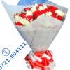 Elegant Red and White Rose Bouquet – Perfect for Special Occasions