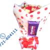 Delightful Polka Dot Rose Bouquet with Chocolates – A Sweet Gift for Every Occasion