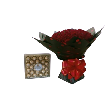 Exquisite Flower Bouquet and Gourmet Chocolate Gift Set in Nairobi, Kenya