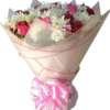 Elegant Pink & White Rose Bouquet