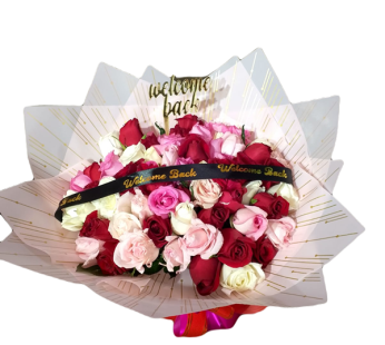 Blushing Pink Rose Bouquet – Perfect for Bir...